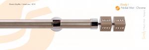 Κουρτινόβεργα Sindy nickel mat - chrome