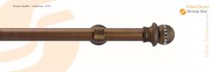 Κουρτινόβεργα Fabia strass bronze mat