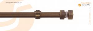 Κουρτινόβεργα bronze mat Cube strass